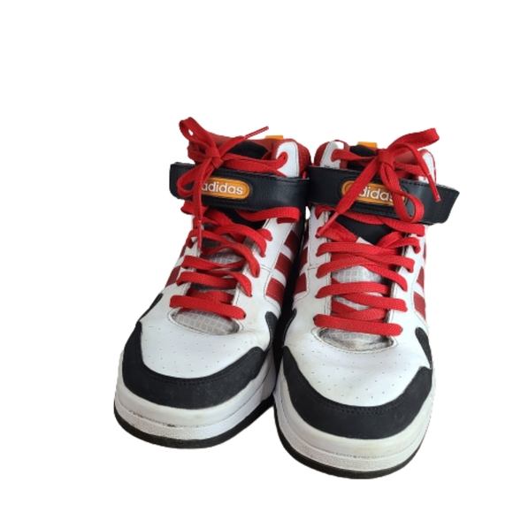 Adidas Men's Top Ten  High Top Sneakers, Size: 8 Color: White with Black Cover - Picture 3 of 15